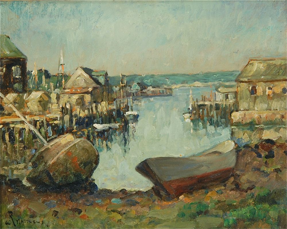 Appraisal: WILLIAM F MATTHEWSAmerican - North Shore harbor Signed lower left