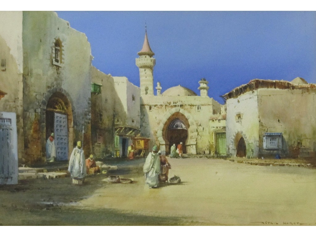 Appraisal: CYRIL HARDY - Watercolour 'Mosques of Arabia' signed recto and