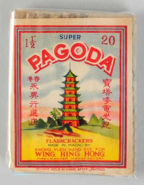 Appraisal: Pagoda Super -Pack Firecrackers Class Manufactured by Wing Hing Hong