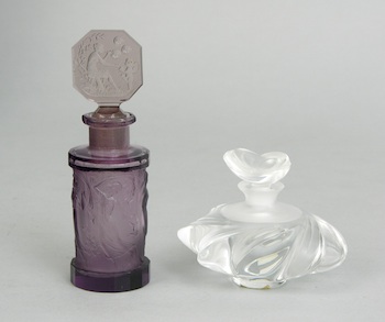 Appraisal: Two Perfume Bottles Including Lalique The lot contains a Lalique