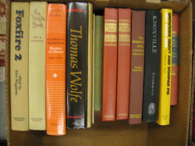 Appraisal: Books estate lot includes Thomas Wolfe Eliot Wigginton Robert Cantrell