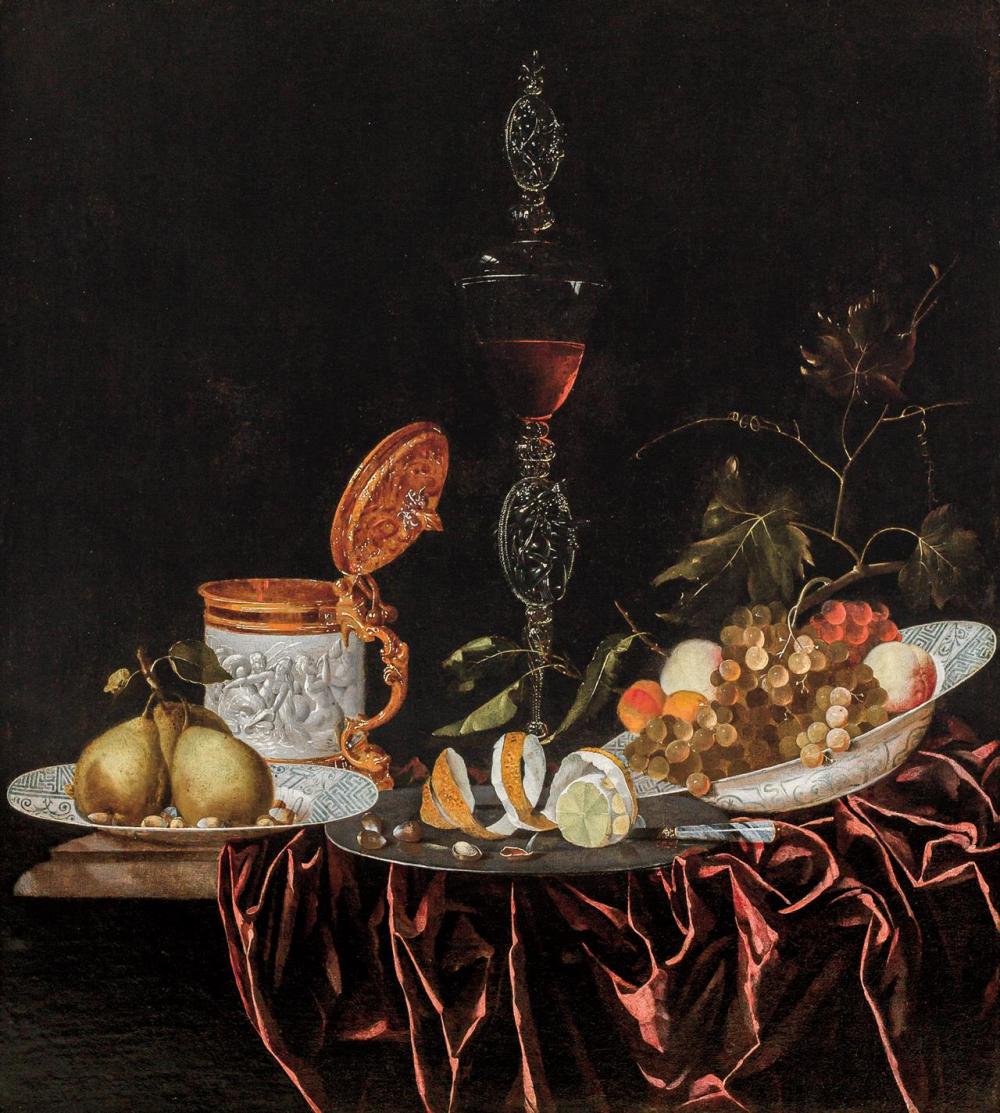 Appraisal: GEORG HINZ Attributed German - Still Life oil on canvas