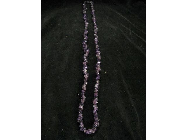 Appraisal: Amethyst Necklace long natural gems