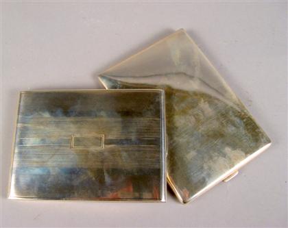 Appraisal: Two American sterling silver cigarette cases st half th century