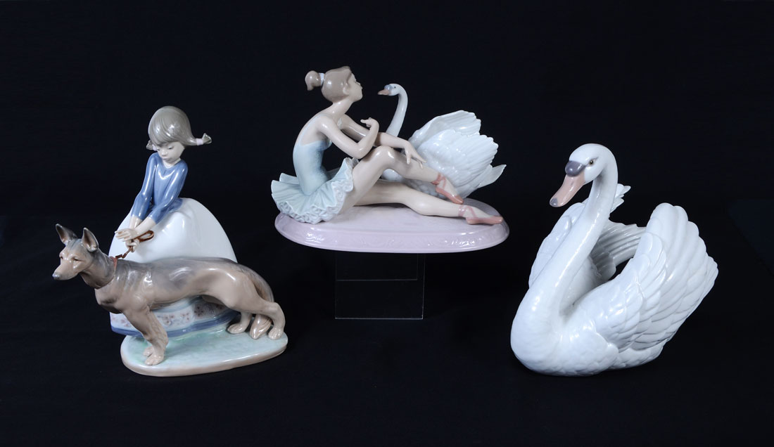 Appraisal: LLADRO PORCELAIN FIGURINES pieces total to include Not So Fast