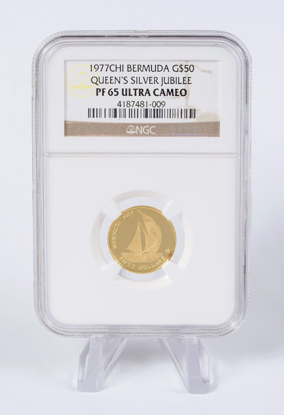 Appraisal: BERMUDA GOLD NGC PF ULTRA CAMEO Slabbed and graded by