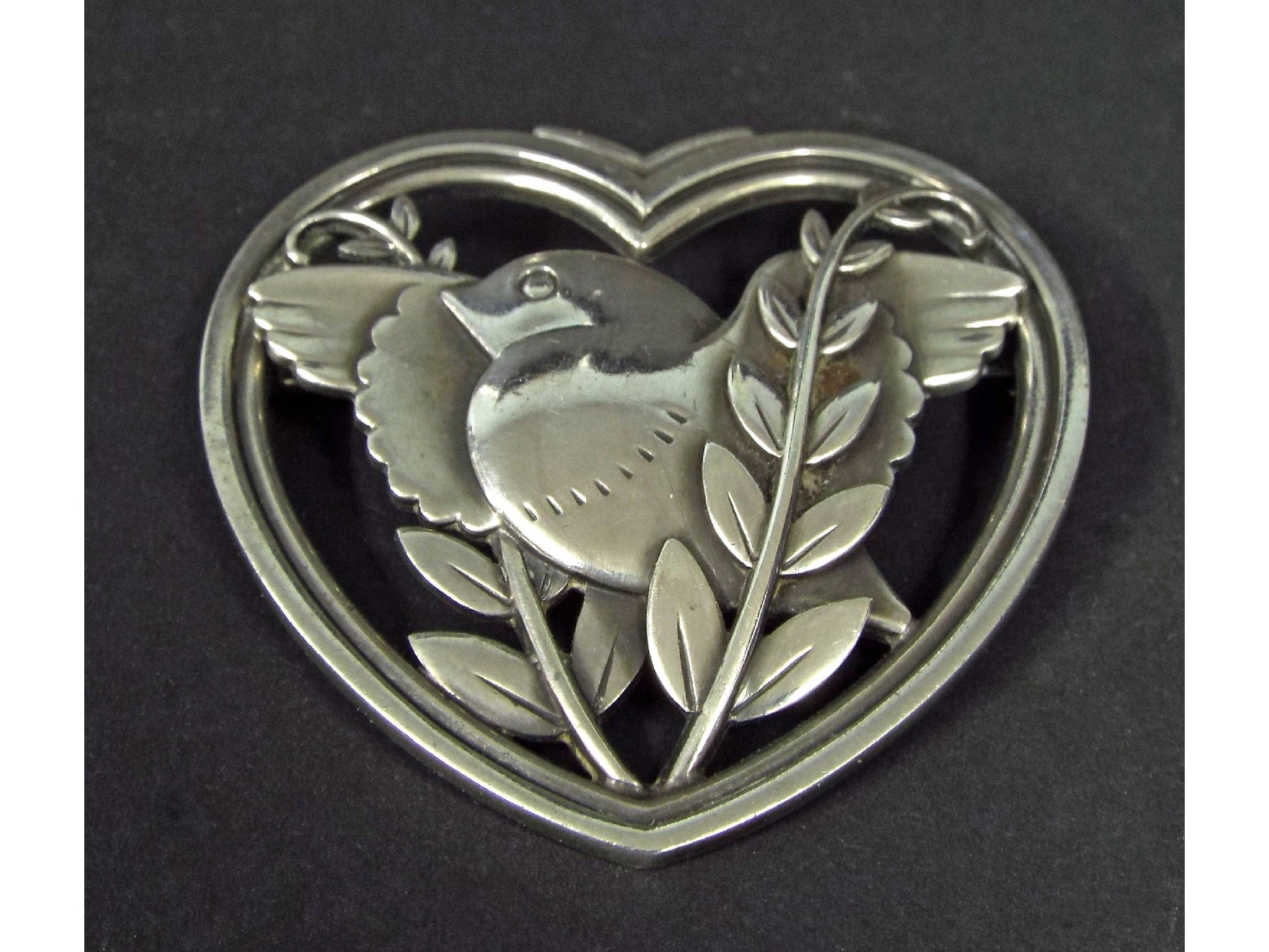 Appraisal: Georg Jensen sterling silver brooch in the form of a