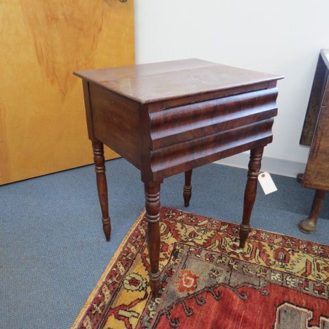 Appraisal: Empire Period Two Drawer Sewing Stand or work stand tall