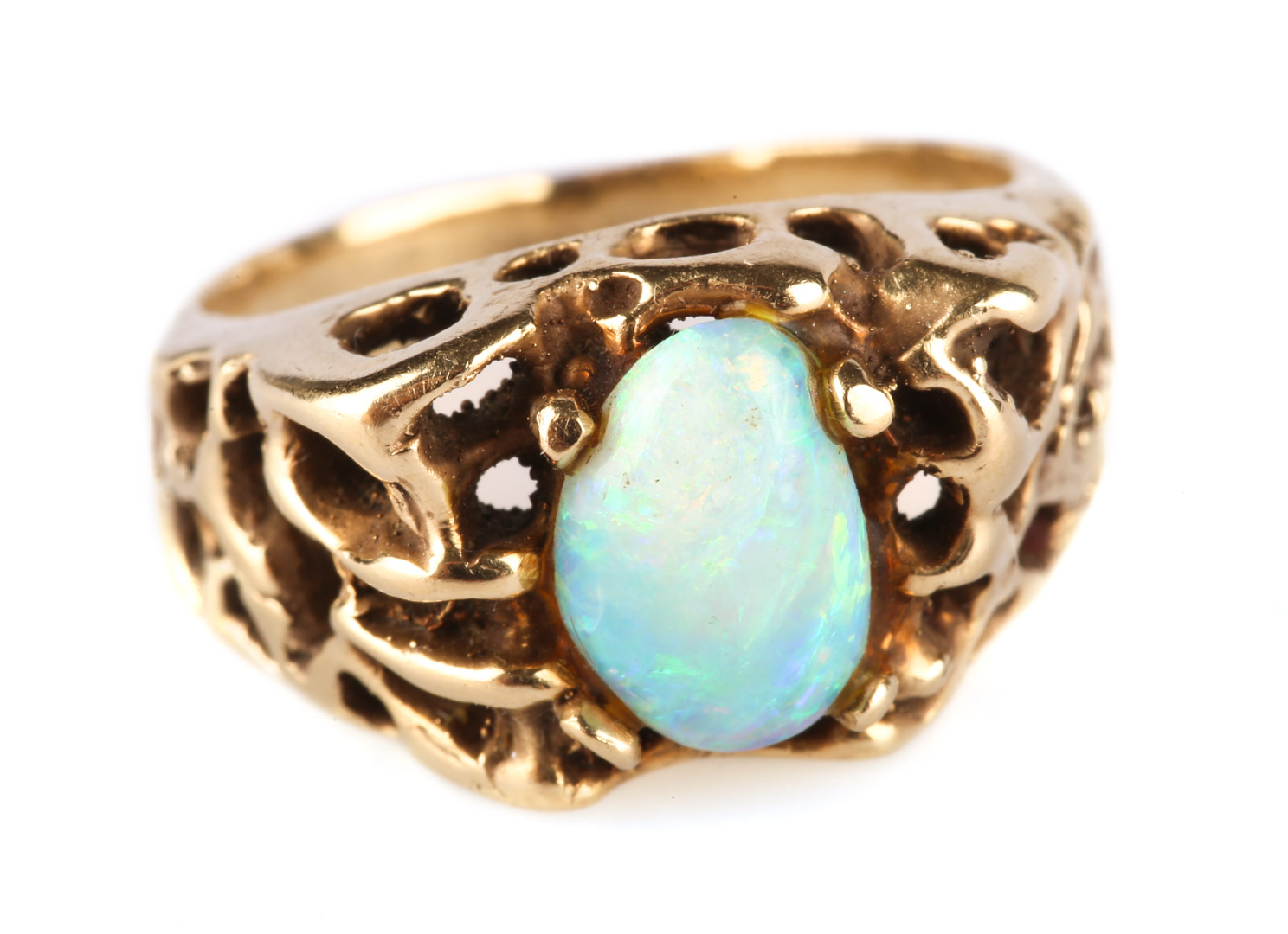 Appraisal: An Opal Ring in Gold gold ring with an oval