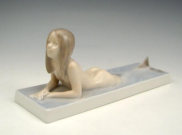 Appraisal: ROYAL COPENHAGEN MERMAID Designed by Christian Thomsen '' long x