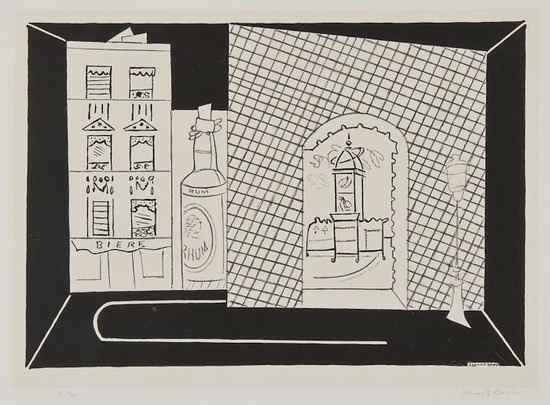 Appraisal: Stuart Davis - Arch No lithograph signed in pencil numbered