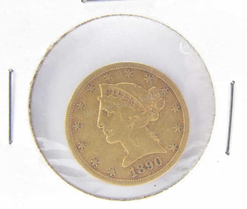 Appraisal: A gold Liberty Five Dollar coin Carson City mint selling