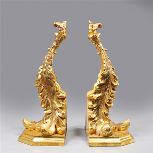 Appraisal: Pair of large and elaborate gilt wood rococo style wall