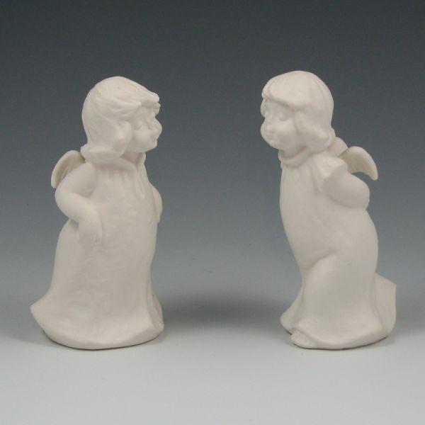 Appraisal: Two Goebel angels in bisque finish Marked Goebel W Germany