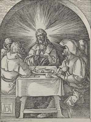 Appraisal: Albrecht Durer German - Christ at Emmaus Woodcut on laid