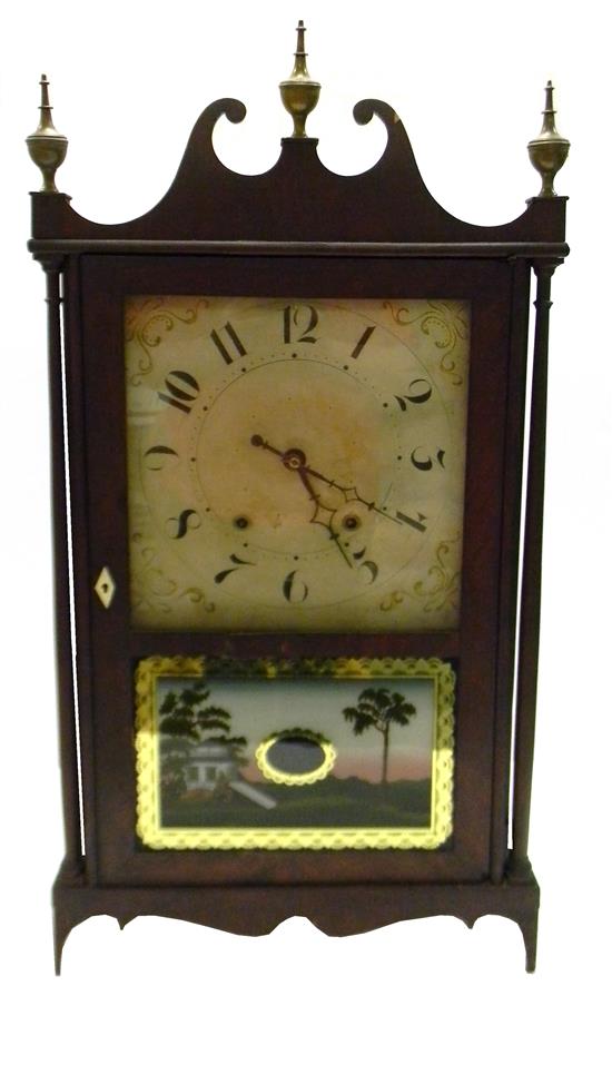 Appraisal: CLOCK th C Chauncey Ives Bristol CT pillar scroll mantle