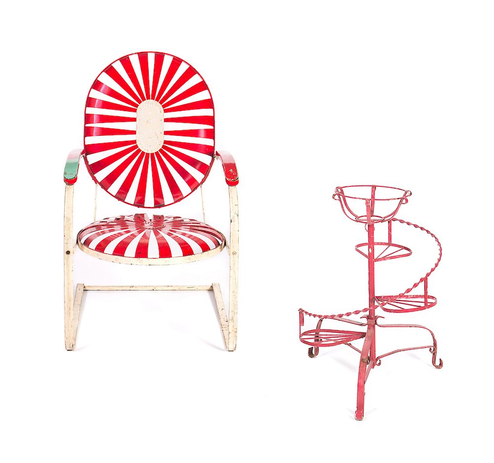 Appraisal: Outdoor Yard Chair Good original condition Please Email or call