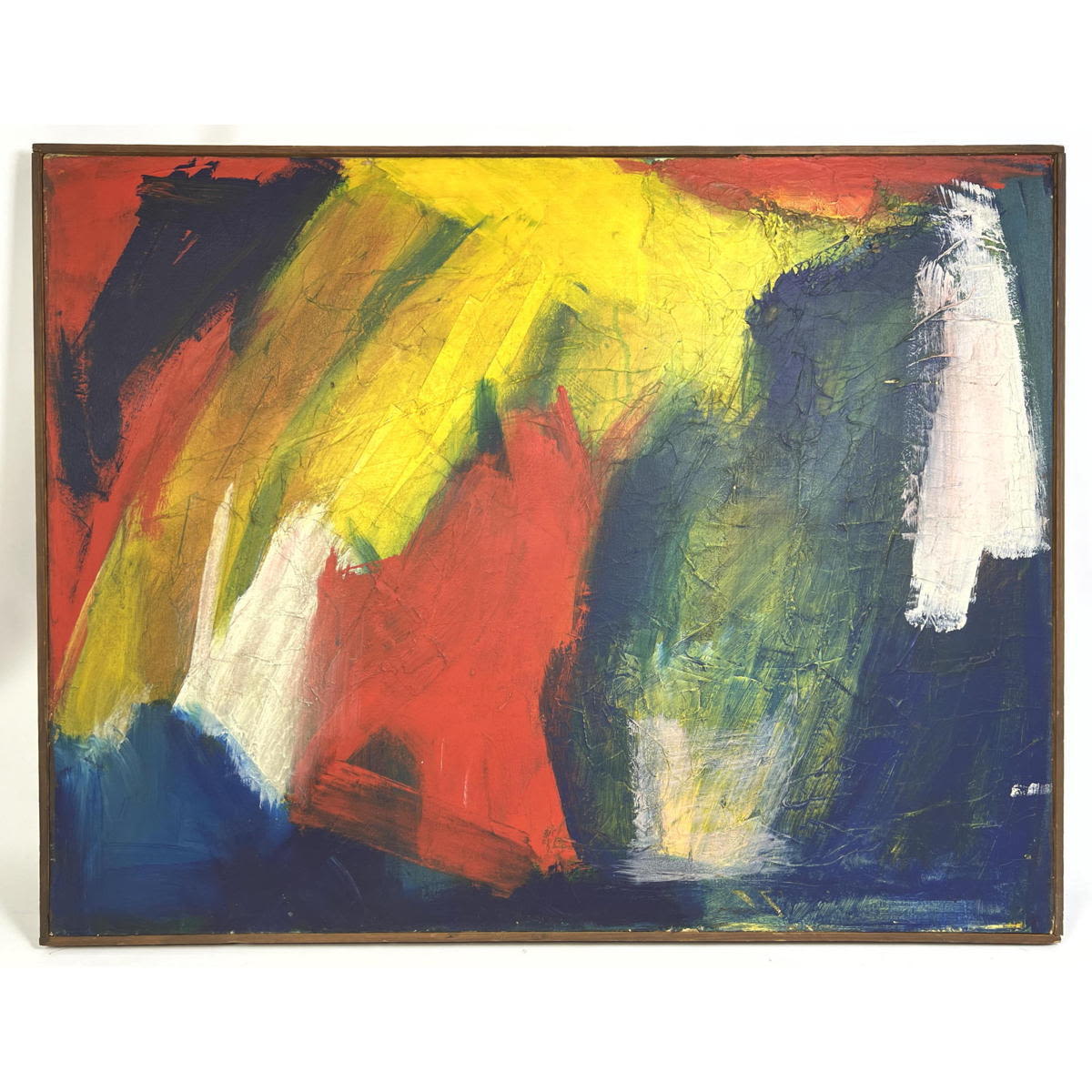 Appraisal: Mid th Century Abstract Color Field on Canvas Painting Dimensions