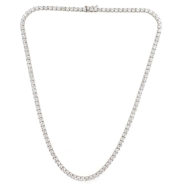 Appraisal: -Carat Diamond Tennis Necklace Karat Gold -Carat Diamond Tennis Necklace