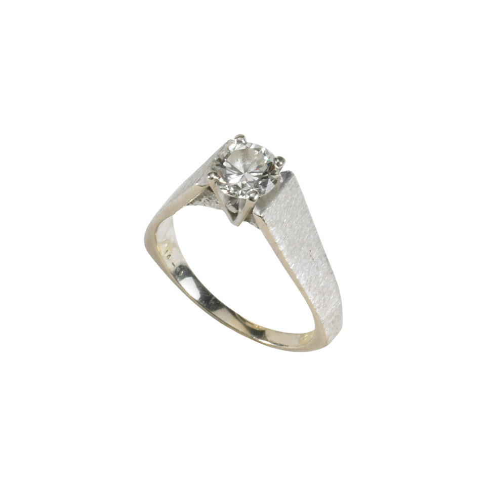 Appraisal: k White Gold Ring set with a brilliant cut diamond