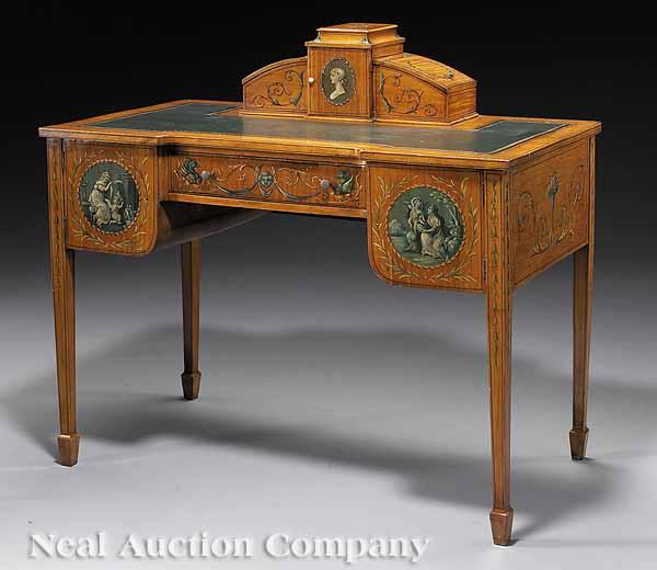 Appraisal: An English Satinwood Desk mid- th c London in the