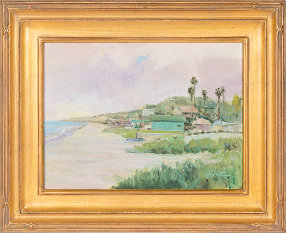 Appraisal: FELICE HROVAT CRYSTAL COVE oil on canvas signed lower right