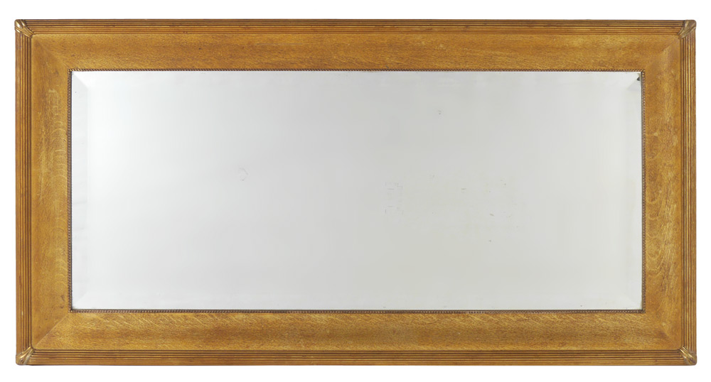 Appraisal: GILT WOOD BEVELED GLASS WALL MIRROR Frame tagged Anthony F