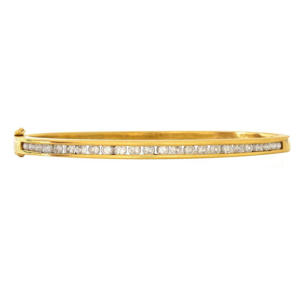 Appraisal: Vintage ct TW Diamond and K Gold Bracelet Vintage Approx