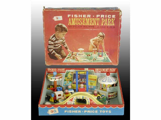 Appraisal: Fisher-Price Amusement Park Toy with Box Description Plastic and wood