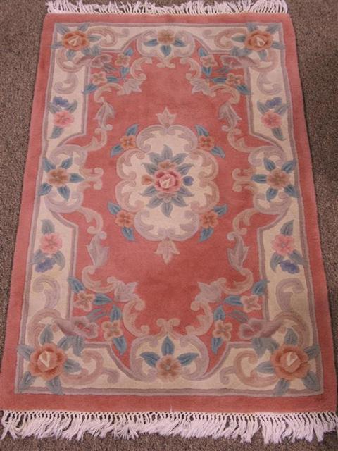 Appraisal: MODERN CHINESE RUG WITH MAT x in