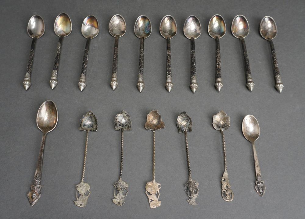 Appraisal: COLLECTION OF ASSORTED THAI STERLING AND LESSER SILVER SPOONS COMBINED