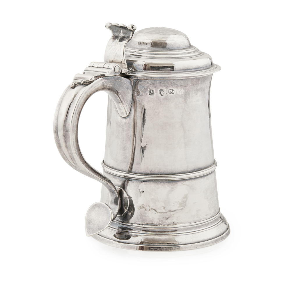 Appraisal: A George III lidded tankard John Robinson II London of