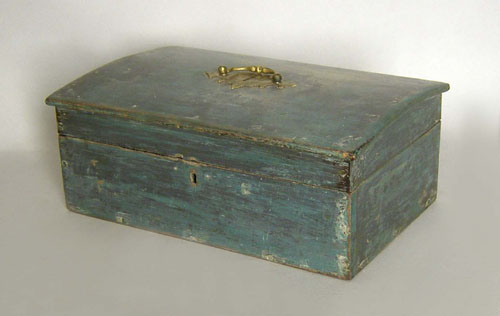 Appraisal: Pennsylvania painted poplar lock box th c h w