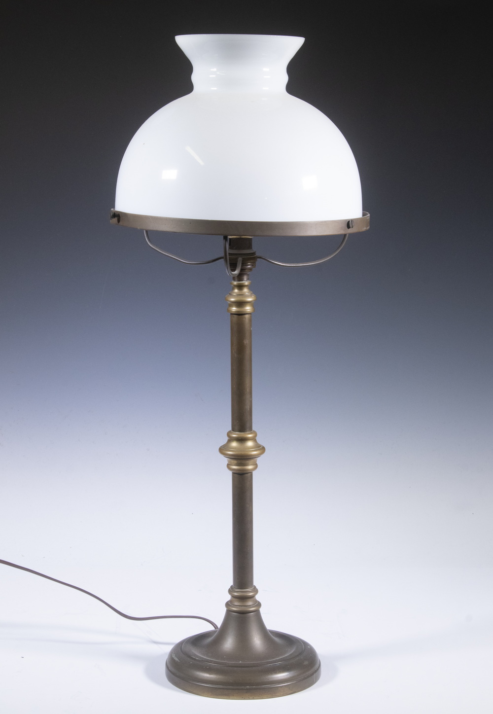 Appraisal: ENGLISH TABLE LAMP Early th c Metal Column Form Table