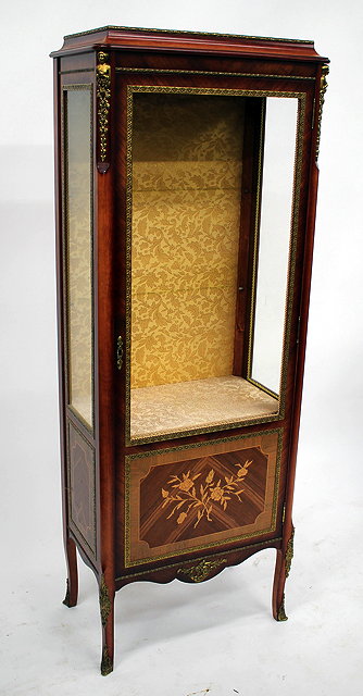 Appraisal: A TH CENTURY FRENCH STYLE VITRINE with single half glazed