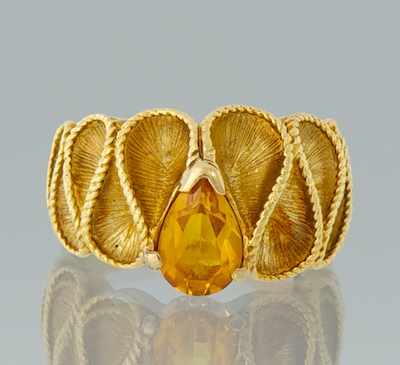 Appraisal: A Ladies' k Gold and Citrine Ring k yellow gold