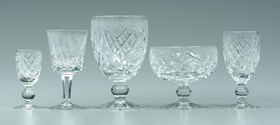 Appraisal: pieces Waterford stemware twelve - in sherbets fourteen - in