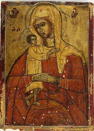 Appraisal: Russian School Icon of the Virgin and Christ Child Tempera