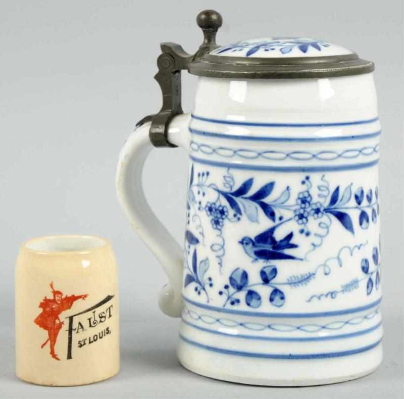 Appraisal: Lot of Anheuser-Busch Faust Beer Mugs Includes one in cobalt