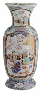 Appraisal: Famille Rose Porcelain Floor Vase Japanese probably early th century