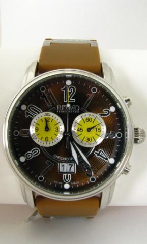 Appraisal: New Ritmo Mundo Divina Chronograph chocolate dial with yellow highlighted