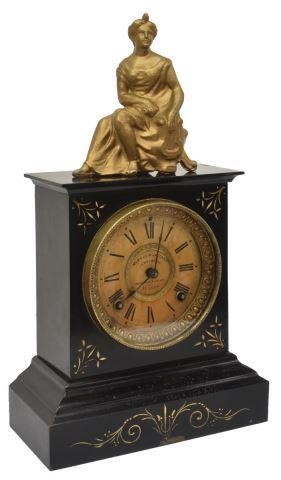 Appraisal: American mantel shelf clock Ansonia Clock Company New York retailed