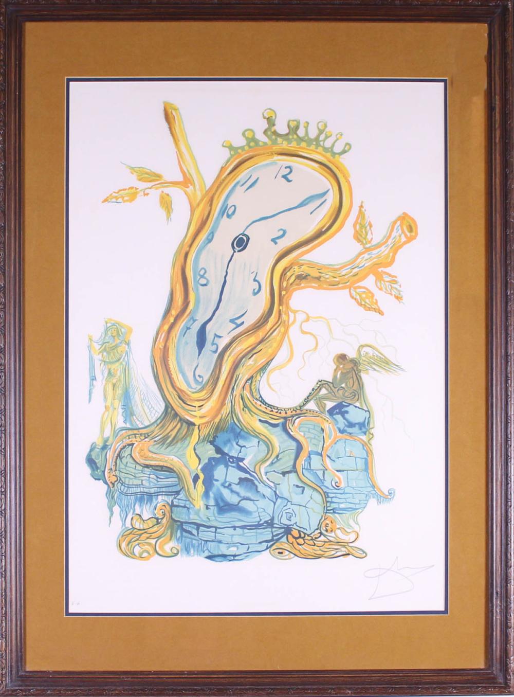 Appraisal: AFTER SALVADOR DALI Spain - lithograph Stillness of Time a