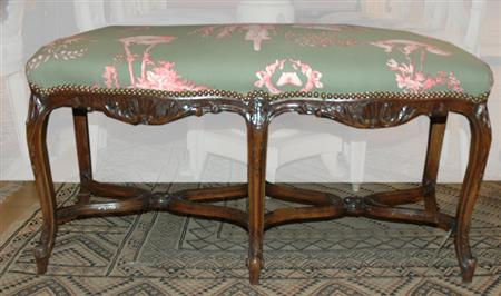 Appraisal: Regence Style Walnut Bench Estimate nbsp nbsp nbsp - nbsp