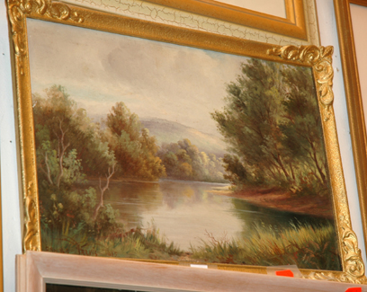 Appraisal: ARNOLD JARVIS RIVER LANDSCAPE OIL ON BOARD