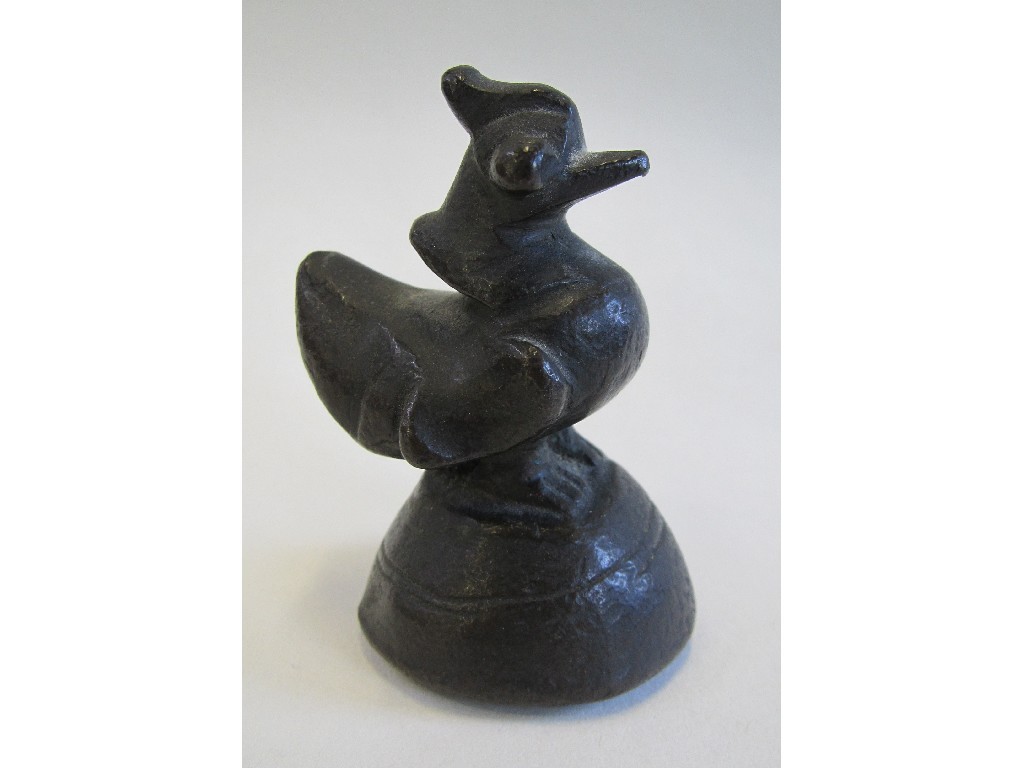 Appraisal: Bronze bird opium weight