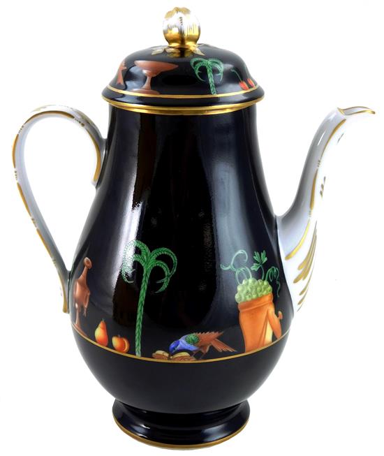 Appraisal: Tiffany Co Black Shoulder coffee pot marked Private Stock pattern