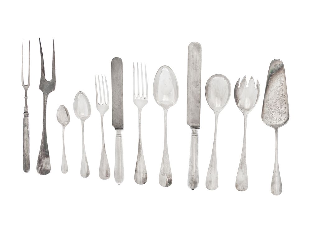 Appraisal: A German Silver-Plate Flatware Service A German Silver-Plate Flatware Service