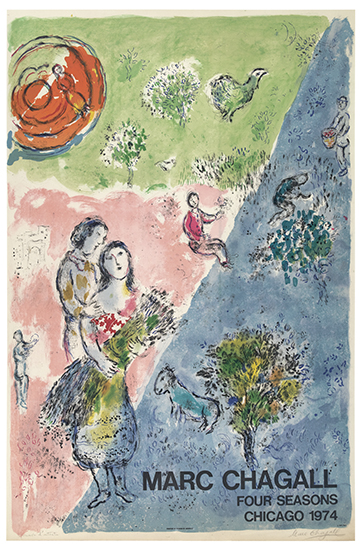 Appraisal: MARC CHAGALL The Four Seasons Color lithograph on Arches cream