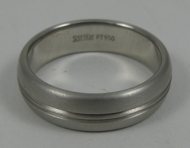 Appraisal: MAN'S SCOTT KAY PLATINUM RING Weight grams Ring size -